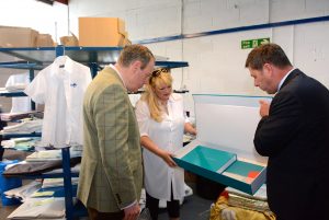 Member of Parliament reviews business model for Pre-laundered linen