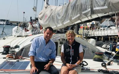 Barker supports Vendee Globe competitor Pip Hare